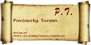 Povinszky Tuzson névjegykártya